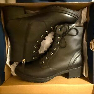 Cole Haan Black Leather combat Boots